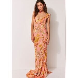 Free People Pink Floral Maxi Dress